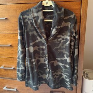 Cuddl Duds Fleece Camo blazer